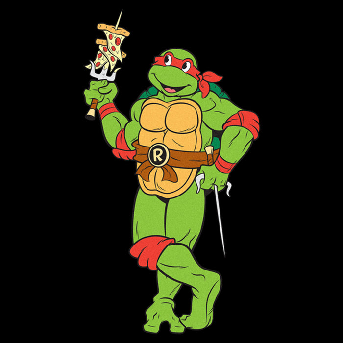 Fifth Sun Men's Teenage Mutant Ninja Turtles Raphael Pizza Skewer T-Shirt