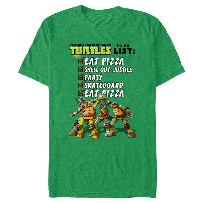fifth sun Men's Teenage Mutant Ninja Turtles To-Do List Eat Pizza T-Shirt