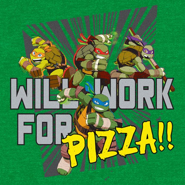 Fifth Sun Men's Teenage Mutant Ninja Turtles Will Work For Pizza T-Shirt