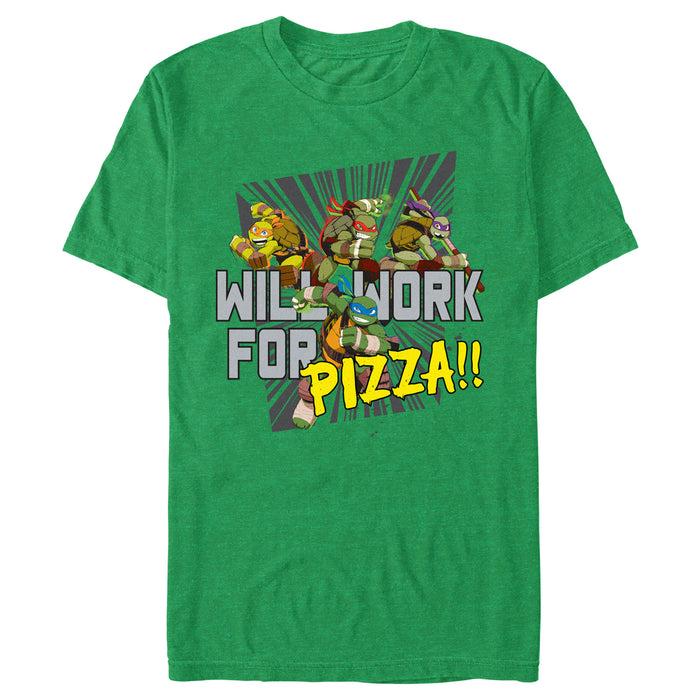 fifth sun Men's Teenage Mutant Ninja Turtles Will Work for Pizza T-Shirt