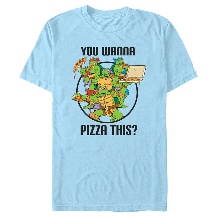 fifth sun Men's Teenage Mutant Ninja Turtles You Wanna Pizza This? Group Shot T-Shirt