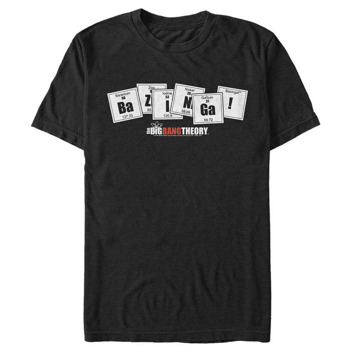 fifth sun Men's The Big Bang Theory Bazinga Periodic Table of Elements T-Shirt
