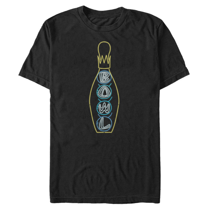 fifth sun Men's The Big Lebowski Bowling Neon Light Print T-Shirt