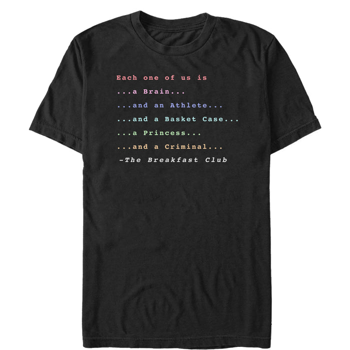 fifth sun Men's The Breakfast Club Each One Of Us Stereotype T-Shirt