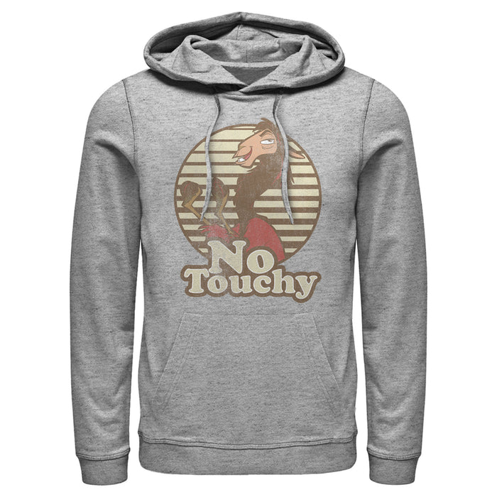 fifth sun Men's The Emperor's New Groove Kuzco No Touchy Pull Over Hoodie