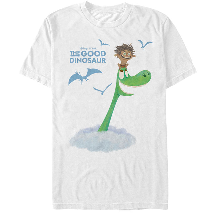 fifth sun Men's The Good Dinosaur Arlo and Spot Clouds T-Shirt