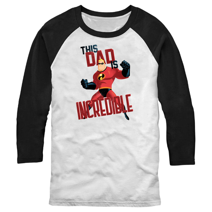 fifth sun Men's The Incredibles This Dad is Incredible Baseball Tee
