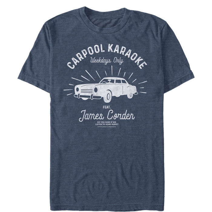 Fifth Sun Men's The Late Late Show With James Corden Carpool Karaoke Vintage Car T-Shirt