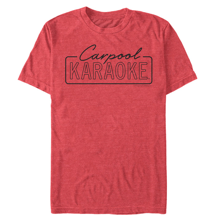 fifth sun Men's The Late Late Show with James Corden Carpool Karaoke Text Logo T-Shirt