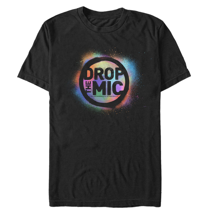 fifth sun Men's The Late Late Show with James Corden Drop the Mic Spray Paint T-Shirt