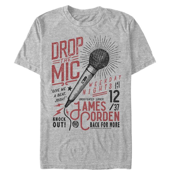 fifth sun Men's The Late Late Show with James Corden Drop the Mic Poster T-Shirt