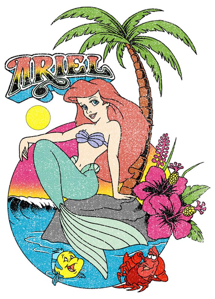 Fifth Sun Men's The Little Mermaid Aloha Ariel Baseball Tee