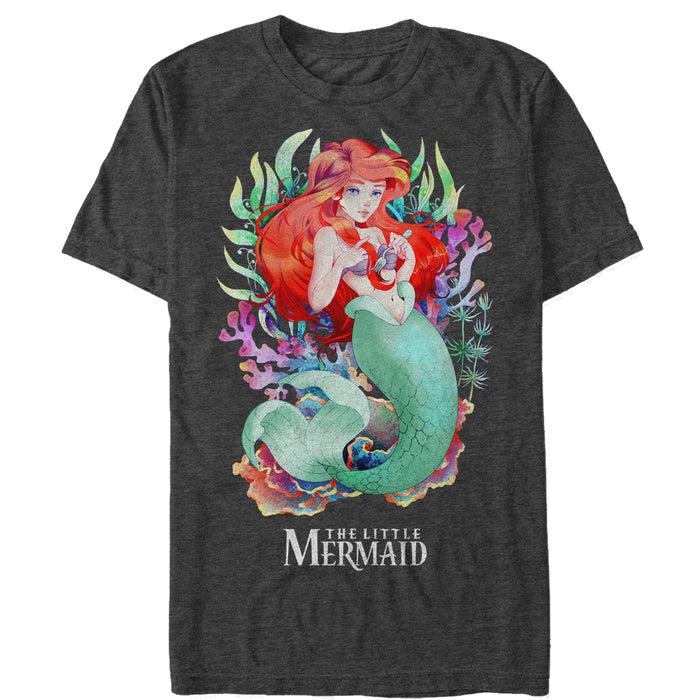 fifth sun Men's The Little Mermaid Artistic Ariel T-Shirt