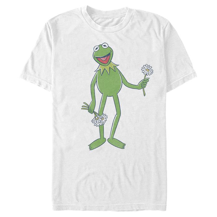fifth sun Men's The Muppets Kermit Flower Bouquet T-Shirt