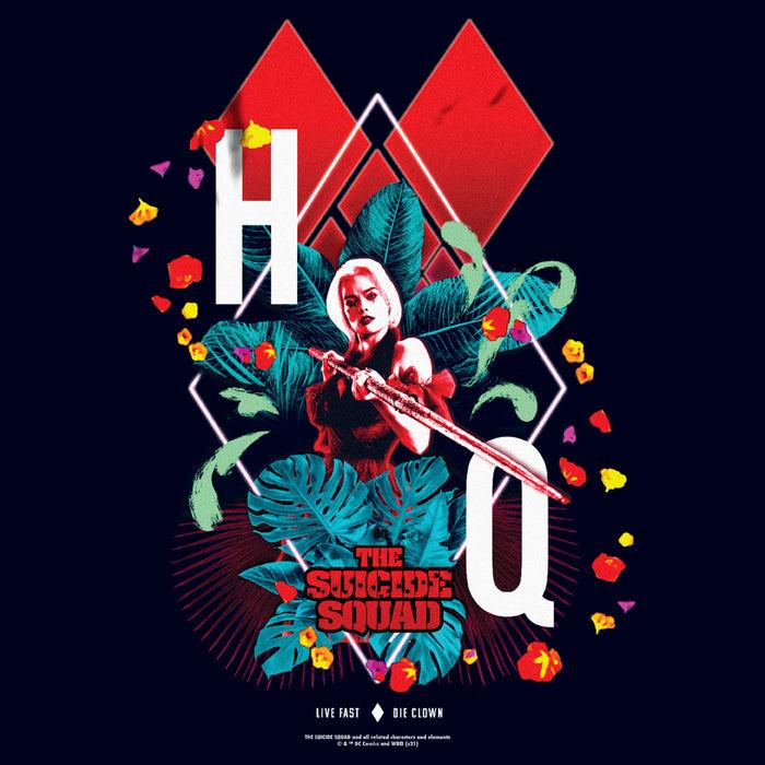 Fifth Sun Men's The Suicide Squad Harley Quinn Jungle Card T-Shirt