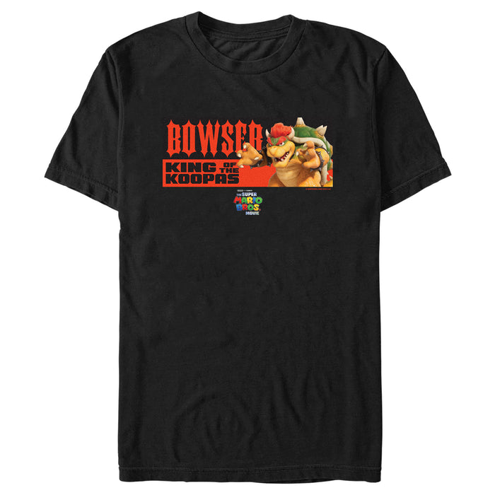 fifth sun Men's The Super Mario Bros. Movie Bowser King of the Koopas Portrait T-Shirt