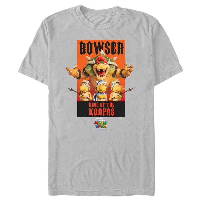 fifth sun Men's The Super Mario Bros. Movie Bowser King of the Koopas Poster T-Shirt
