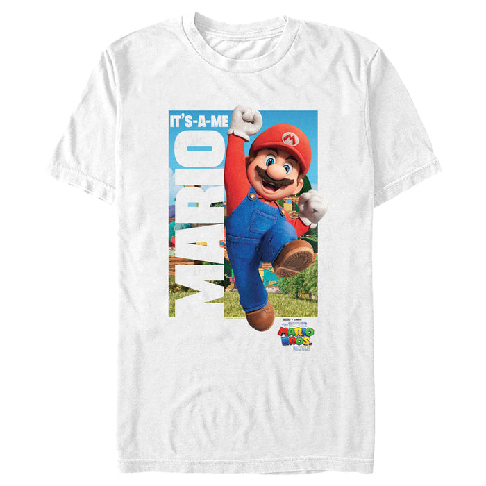 fifth sun Men's The Super Mario Bros. Movie Mario It's-A-Me Poster T-Shirt