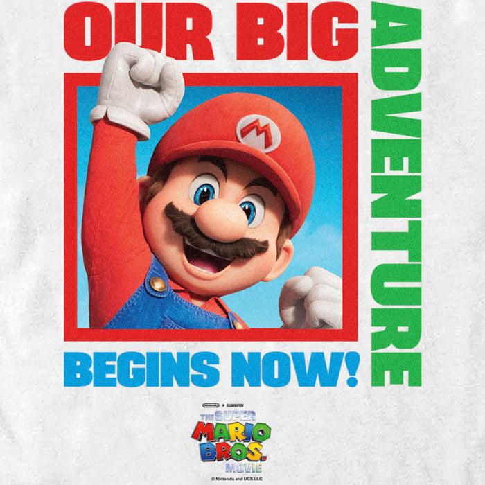 Fifth Sun Men's The Super Mario Bros. Movie Mario Our Big Adventure Begins Now T-Shirt