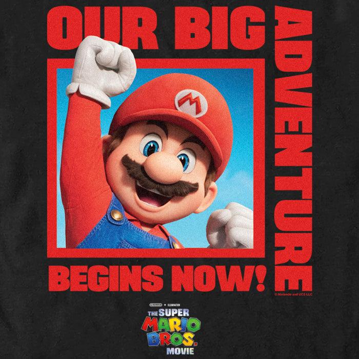 Fifth Sun Men's The Super Mario Bros. Movie Mario Our Big Adventure Begins Now Red T-Shirt