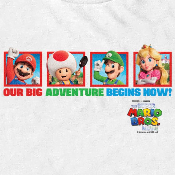 Fifth Sun Men's The Super Mario Bros. Movie Our Big Adventure Begins Now T-Shirt