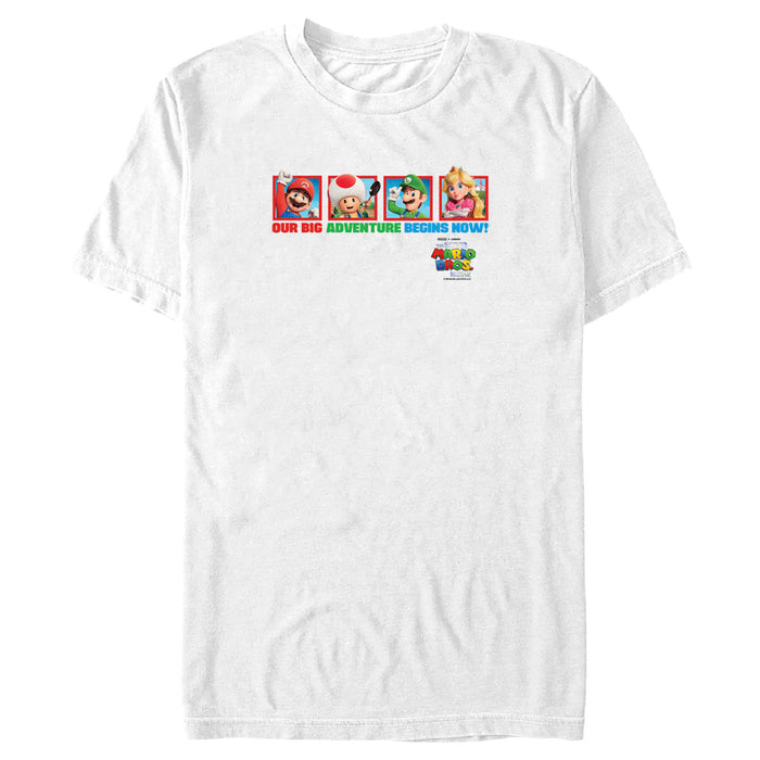 fifth sun Men's The Super Mario Bros. Movie Our Big Adventure Begins Now T-Shirt
