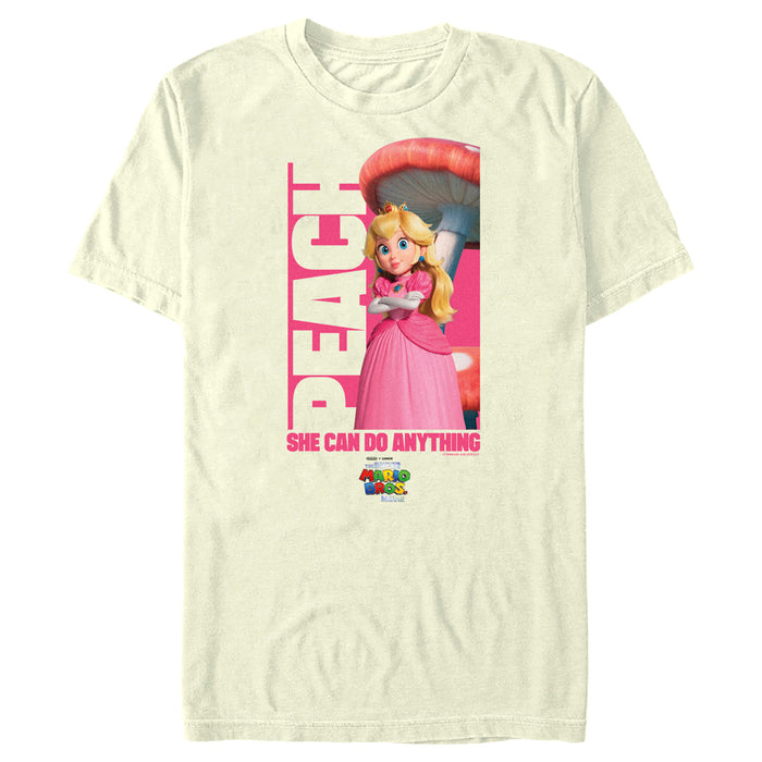 fifth sun Men's The Super Mario Bros. Movie Peach She Can Do Anything T-Shirt