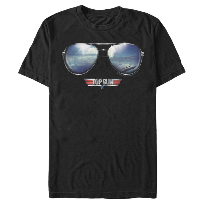 fifth sun Men's Top Gun Aviator Sunglasses Reflection Logo T-Shirt