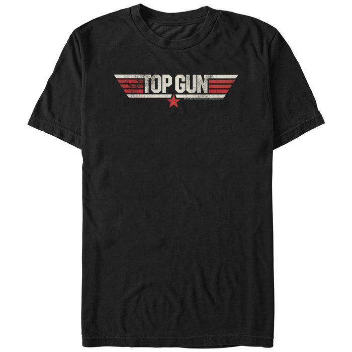 fifth sun Men's Top Gun Distressed Movie Logo T-Shirt