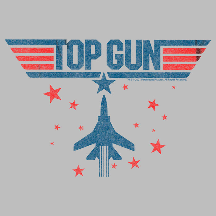 Fifth Sun Men's Top Gun Fighter Jet And Stars Logo T-Shirt