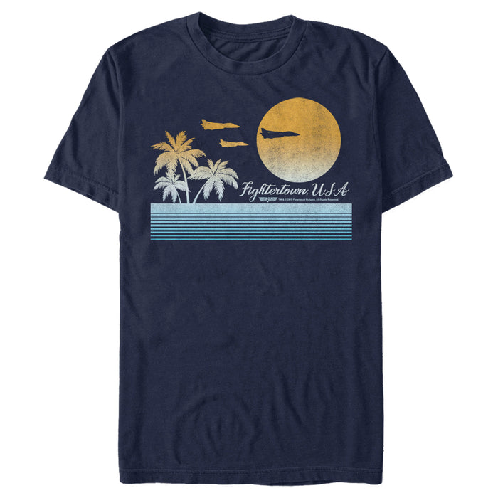 fifth sun Men's Top Gun Retro Landscape Fightertown USA T-Shirt