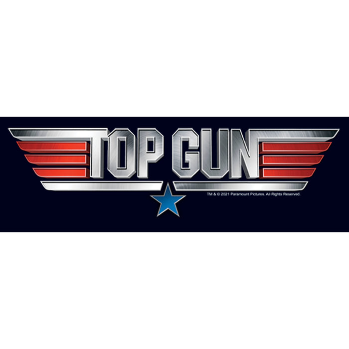 Fifth Sun Men's Top Gun Shiny Chrome 3D Movie Logo T-Shirt