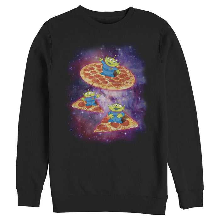 fifth sun Men's Toy Story Alien Pizza Saucer Sweatshirt