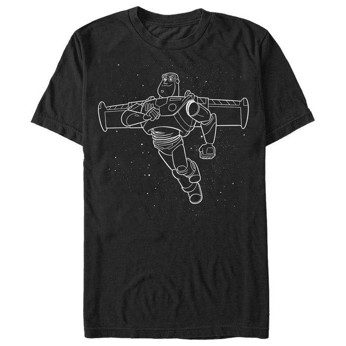 fifth sun Men's Toy Story Buzz Lightyear Constellation T-Shirt