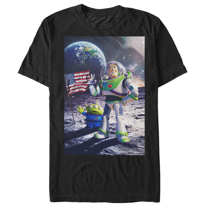fifth sun Men's Toy Story Buzz Lightyear Moon Landing T-Shirt