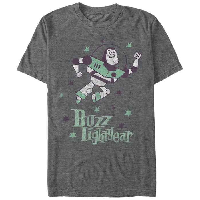 fifth sun Men's Toy Story Buzz Lightyear Retro Star T-Shirt