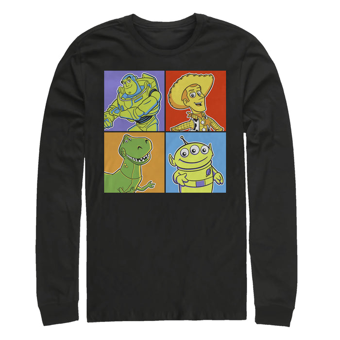 fifth sun Men's Toy Story Character Color Panels Long Sleeve Shirt