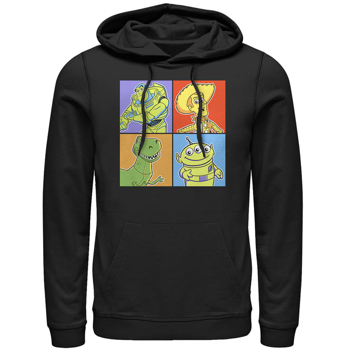 fifth sun Men's Toy Story Character Color Panels Pull Over Hoodie