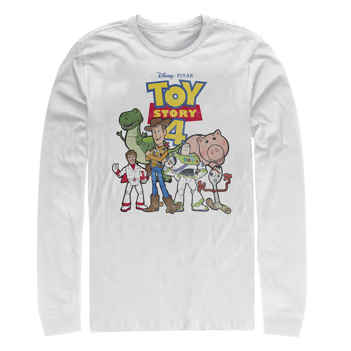 fifth sun Men's Toy Story Character Logo Party Long Sleeve Shirt