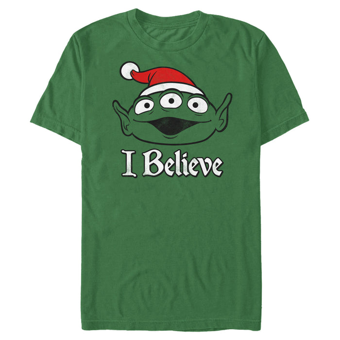 fifth sun Men's Toy Story Christmas Alien Believe T-Shirt