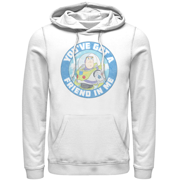 fifth sun Men's Toy Story Friend in Me Buzz Circle Pull Over Hoodie