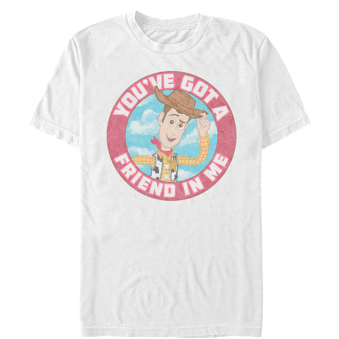 fifth sun Men's Toy Story Friend in Me Woody Circle T-Shirt
