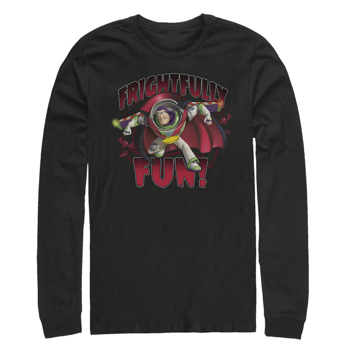 fifth sun Men's Toy Story Halloween Frightfully Fun Buzz Long Sleeve Shirt