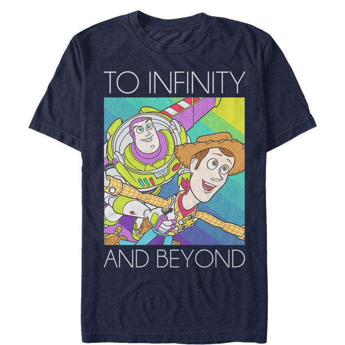 fifth sun Men's Toy Story Infinity and Beyond Rainbow T-Shirt