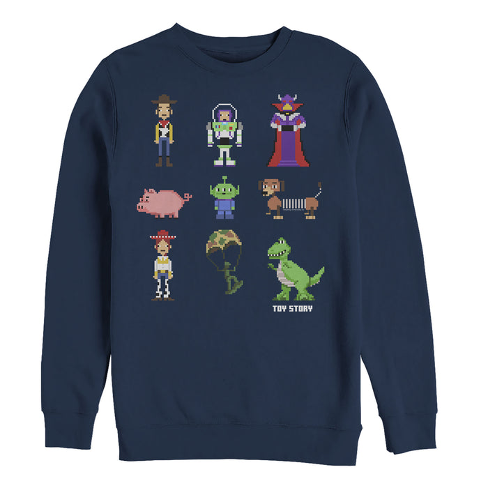 fifth sun Men's Toy Story Pixel Characters Sweatshirt
