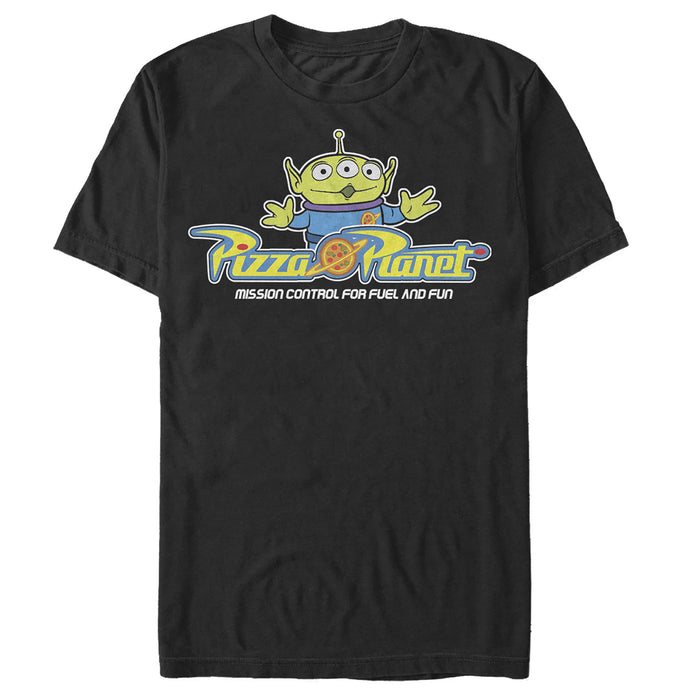 fifth sun Men's Toy Story Pizza Planet Alien Slogan T-Shirt