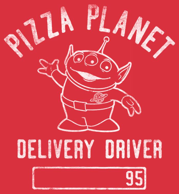 Fifth Sun Men's Toy Story Pizza Planet Delivery Driver Alien T-Shirt