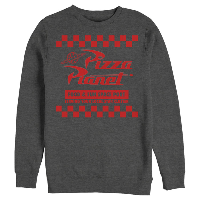 fifth sun Men's Toy Story Pizza Planet Uniform Sweatshirt
