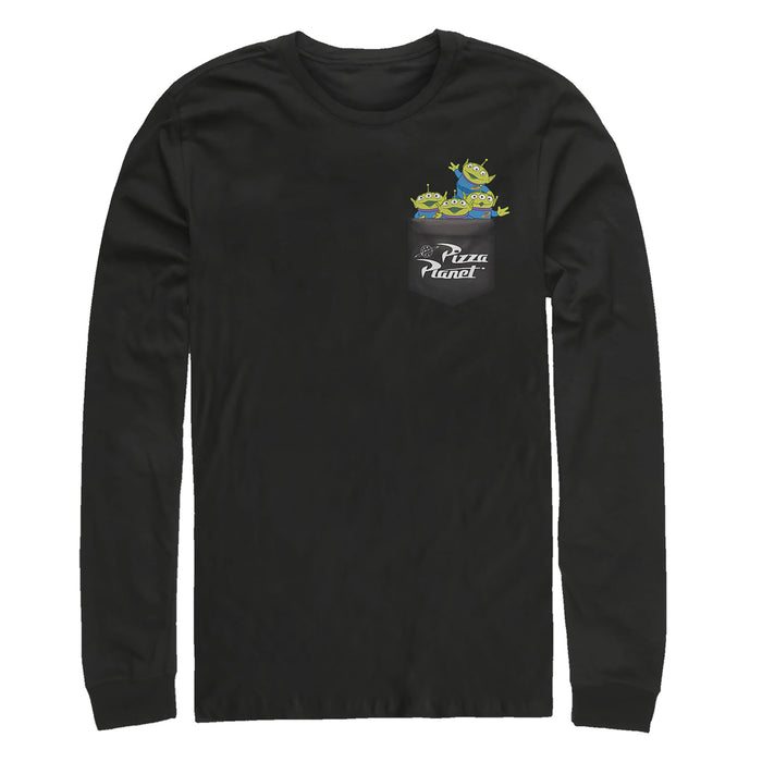 fifth sun Men's Toy Story Pocket Full of Aliens Long Sleeve Shirt