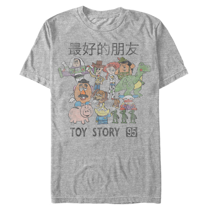 fifth sun Men's Toy Story Retro Kanji Character Scene T-Shirt